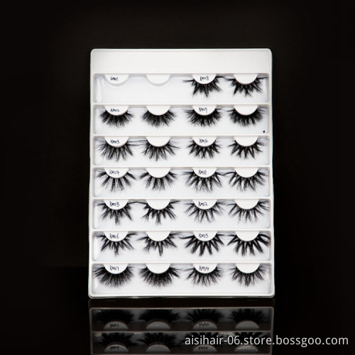 OEM & ODM Available Free Sample 100% Natural Material Hand-made Mink Eye Lashes Private Label 25 mm 3D Eyelashes